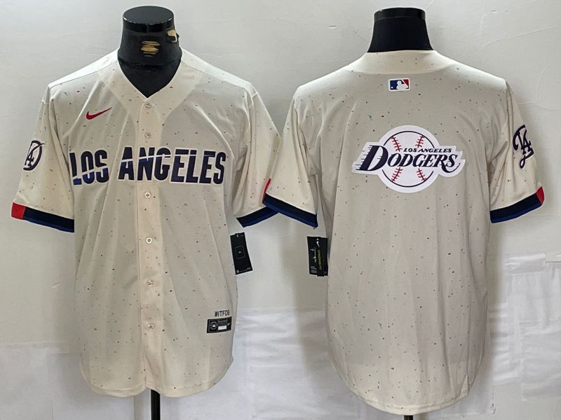 Men Los Angeles Dodgers Blank Cream Fashion Nike Game MLB Jersey style 9->los angeles dodgers->MLB Jersey